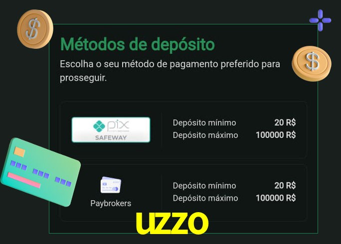 O cassino uzzo oferece uma grande variedade de métodos de pagamento